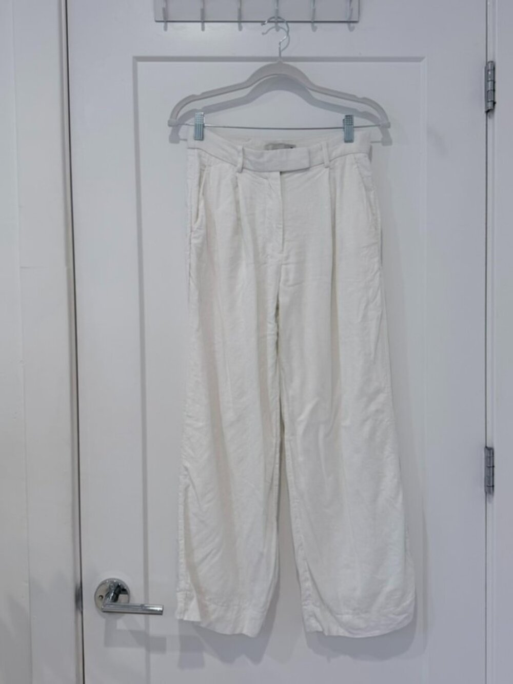 A&F White Linen Trousers, Size 25S (0 short)
